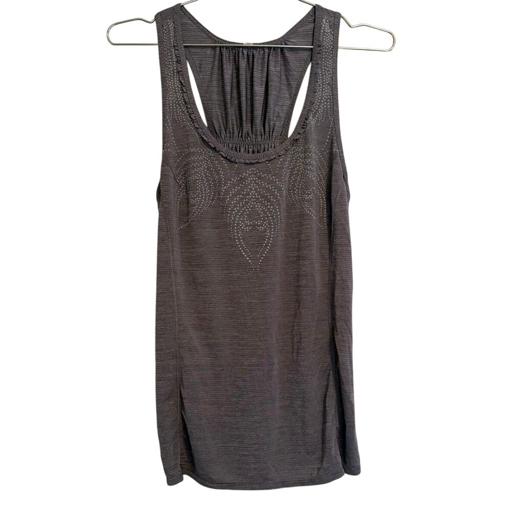 Lululemon Silver Reflective Racerback Tank Singlet Top Lavender 6